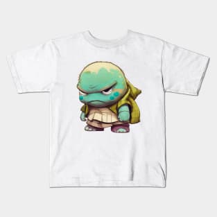 Turtle Cute Adorable Humorous Illustration Kids T-Shirt